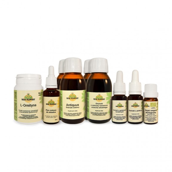 Zestaw nr 2 rozszerzony na oczyszczenie jelit i oczyszczenie z pasożytów