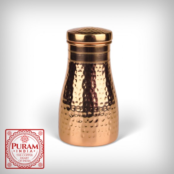 Miedziana karafka młotkowana antybakteryjna 1,1L