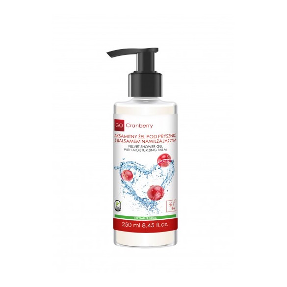 Aksamitny Żel Pod Prysznic z Balsamem Nawilżającym GoCranberry 250 ml
