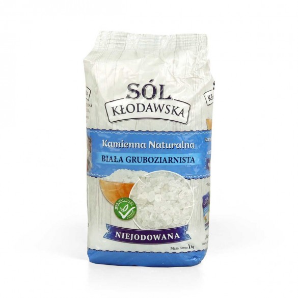 Biała sól Kłodawska gruboziarnista naturalna niejodowana 1kg