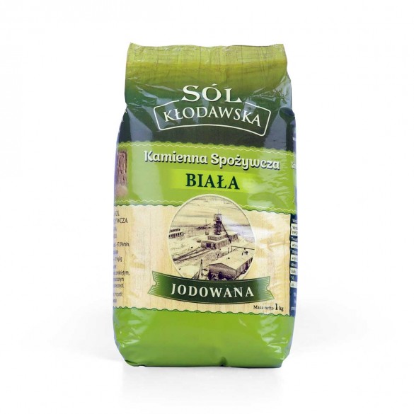 Sól Kłodawska kamienna spożywcza biała jodowana 1kg
