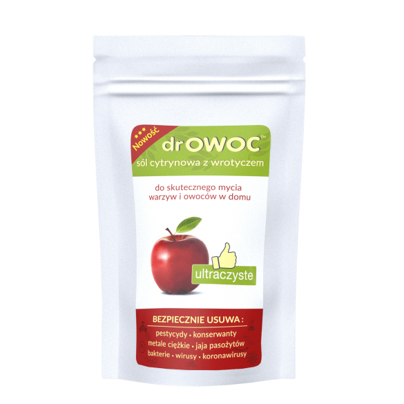 Dr Owoc Sól cytrynowa z wrotyczem – do skutecznego mycia warzyw i owoców w domu