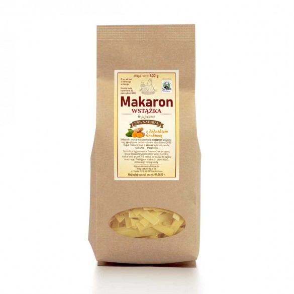 Makaron wstążka z kurkumą 400 g