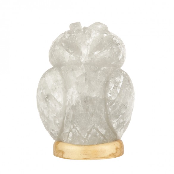 Sowa - Lampa solna rzeźba naturalny jonizator powietrza sól kłodawska 6