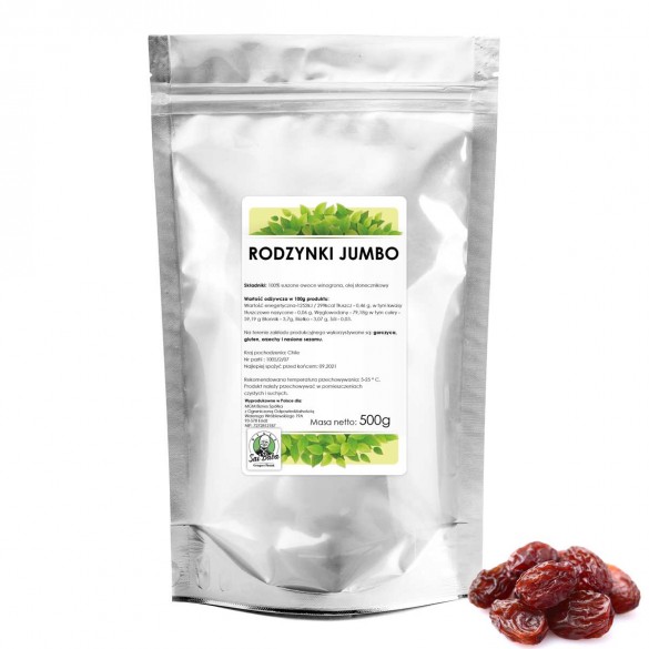 Rodzynki Jumbo 500g SR E