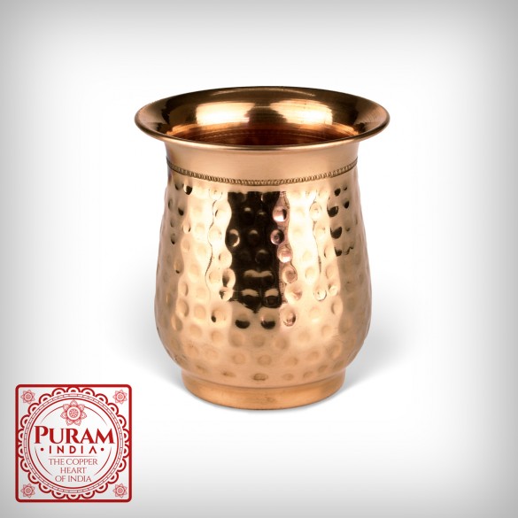 Miedziany kubek młotkowany - PURAM - 390ml