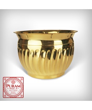 Osłonka doniczka mosiężna -...