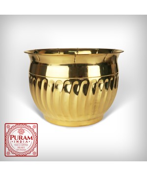 Osłonka doniczka mosiężna -...