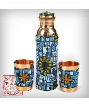 Zestaw naczyń miedzianych -...