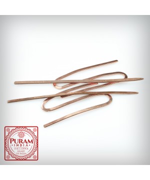 Miedziana spinka do włosów 8