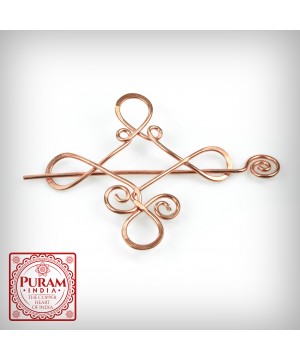 Miedziana spinka do włosów 12