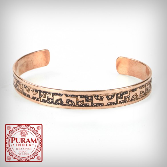 Miedziana bransoletka 37