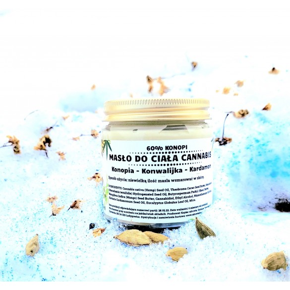 Masło do ciała Cannabis  60 % - Konwalijka dwulistna  - Kardamon