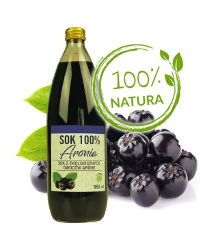 Sok 100% z owoców aronii