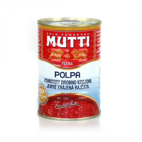 MUTTI Pomidory drobno krojone bez skórki