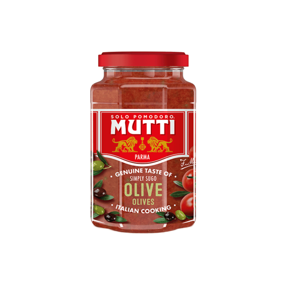 MUTTI Sos pomidorowy z czarnymi i zielonymi oliwkami