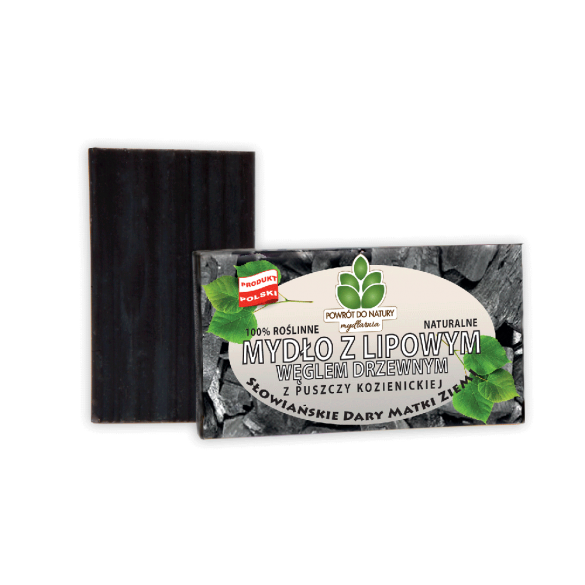 Naturalne mydło z lipowym węglem drzewnym 100 g