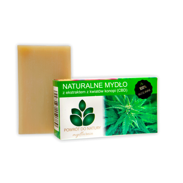 100% naturalne, roślinne mydło z ekstraktem z kwiatów konopi - 100 g