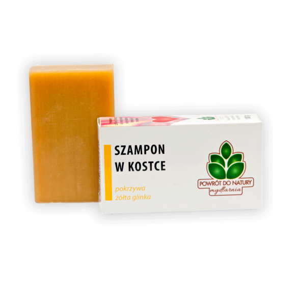 Szampon w kostce z pokrzywą i żółtą glinką 100g