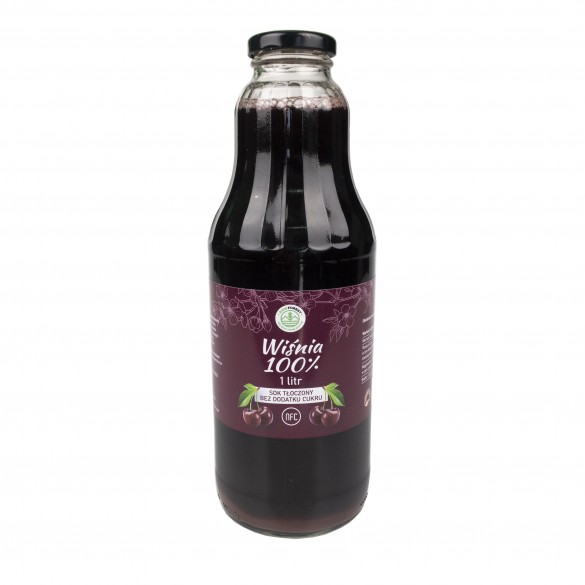 Sok tłoczony z wiśni 100% - 1l - RawForest