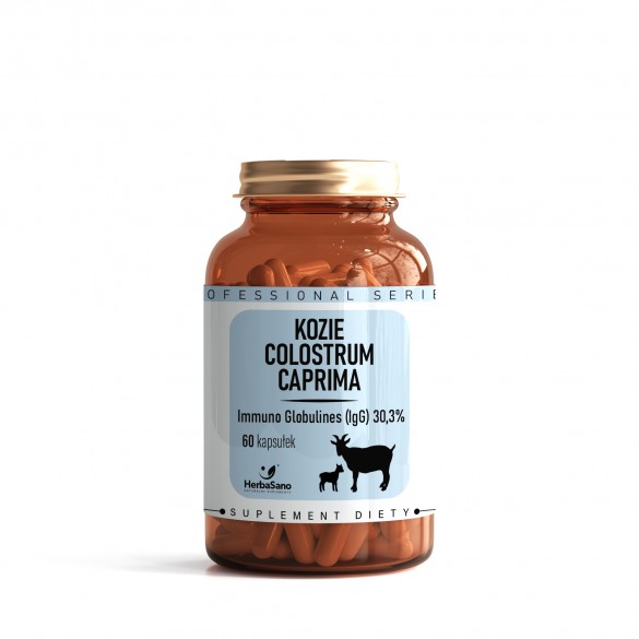 Kozie Colostrum CAPRIMA IgG 30,3% - HerbaSano - 60 kapsułek