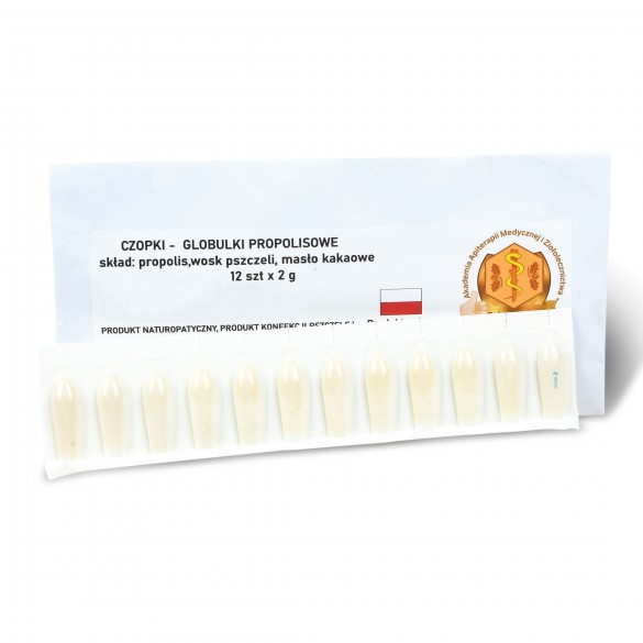 Czopki - globulki propolisowe
