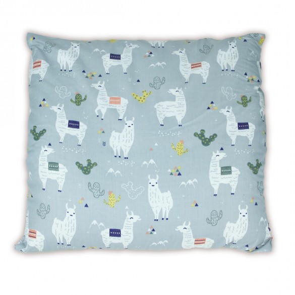 Poduszka z wkładem z łusek orkiszu - 45x45 cm - Lamy - szare