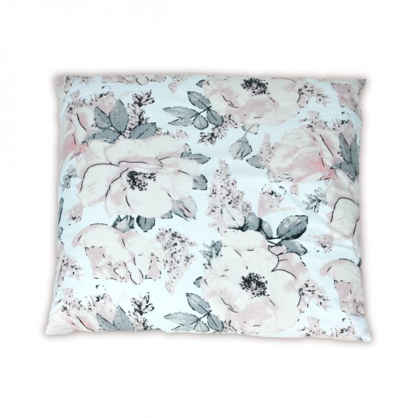 Poduszka z wkładem z łusek orkiszu - 45x45 cm - Kwiaty