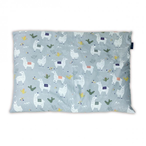 Poduszka z wkładem z łusek orkiszu - 60x50 cm - Lamy - szare