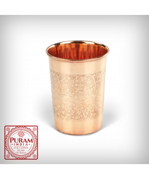 Grawerowany miedziany kubek...