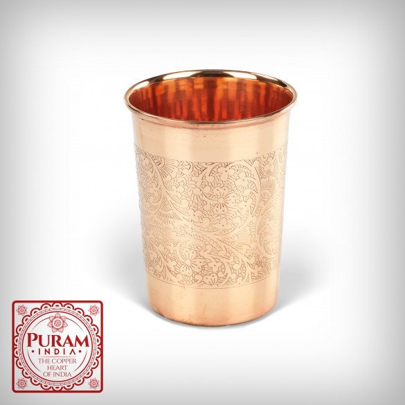 Grawerowany miedziany kubek - PURAM - 300ml