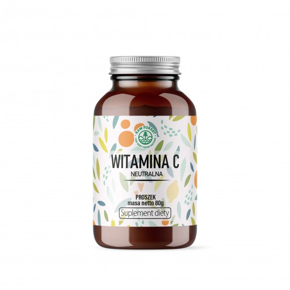 Witamina C neutralna - suplement diety - proszek - 80 g - Raw Forest