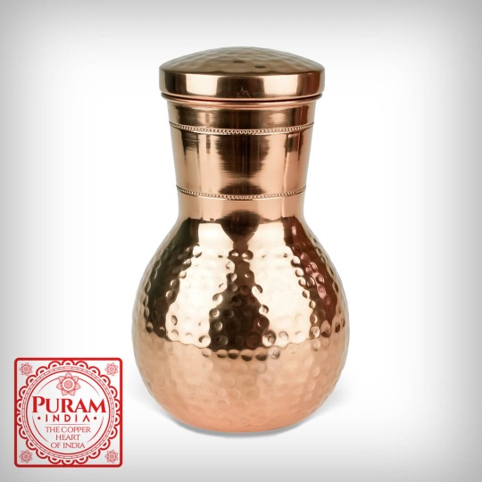 Miedziana karafka młotkowana 1,2l - 6448