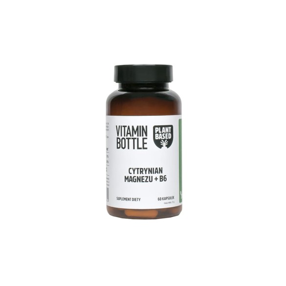 Cytrynian Magnezu + B6 - suplement diety - 120 kapsułek - Vitamin Bottle