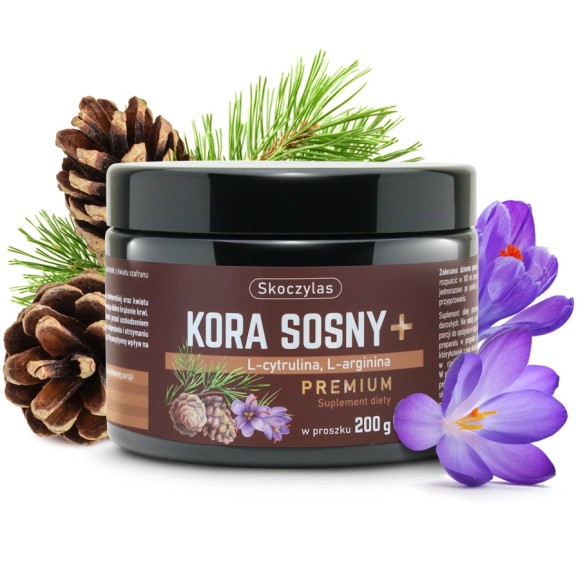 Kora sosny + L-cytrulina + L-arginina PREMIUM - suplement diety - 200 g - Skoczylas