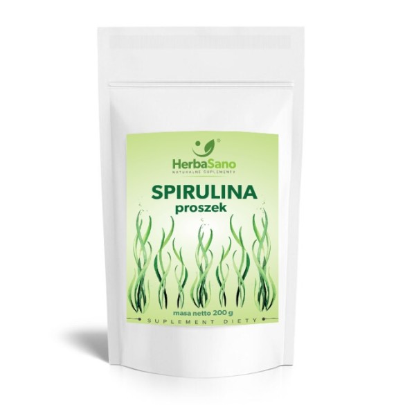 Spirulina proszek - suplement diety - 200 g - Herbasano