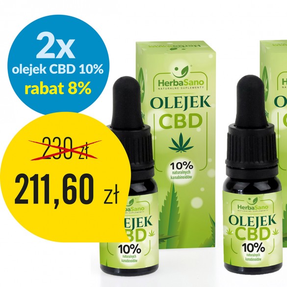 2 x Olejek CBD 10 % naturalnych kanabinoidów