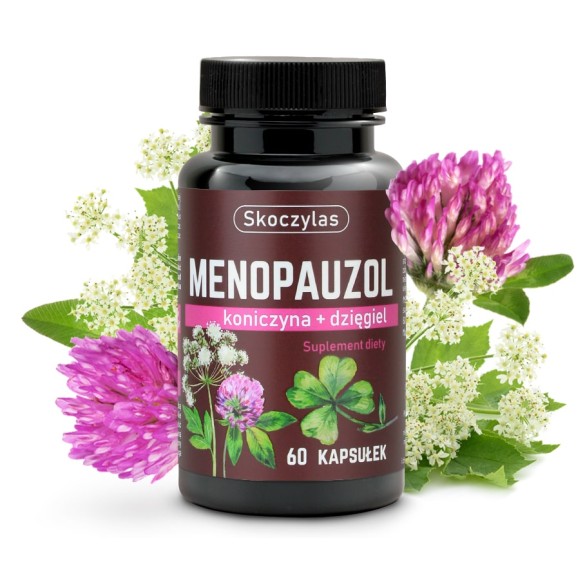 Menopauzol koniczyna + dzięgiel - suplement diety - 60 kapsułek - Skoczylas