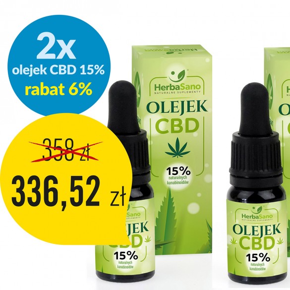 2 x Olejek CBD 15 % naturalnych kanabinoidów