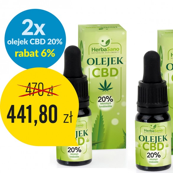 2 x Olejek CBD 20 % naturalnych kanabinoidów