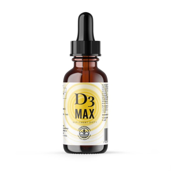 Witamina D3 MAX 4000 IU – suplement diety – 30 ml – RawForest