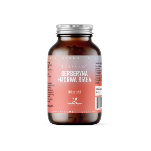 Berberyna + Morwa - suplement diety - 60 kapsułek - HerbaSano