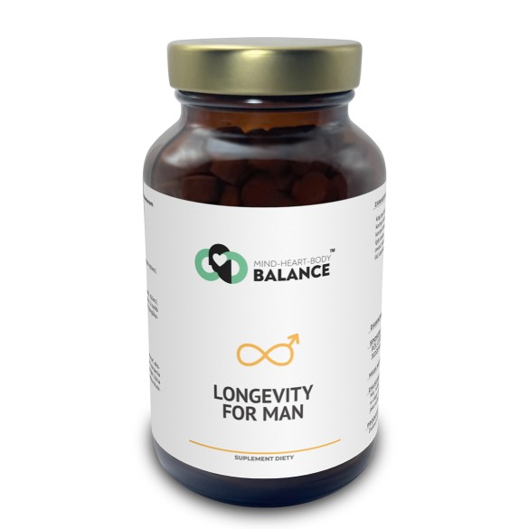 Longevity for man - suplement diety - 270 kapsułek - Mind-Heart-Body Balance