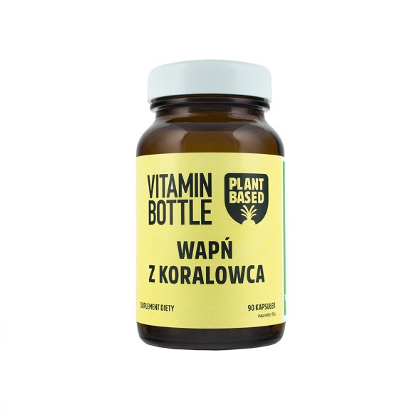 Wapń z koralowca + D3 - 90 kapsułek - Vitamin Bottle