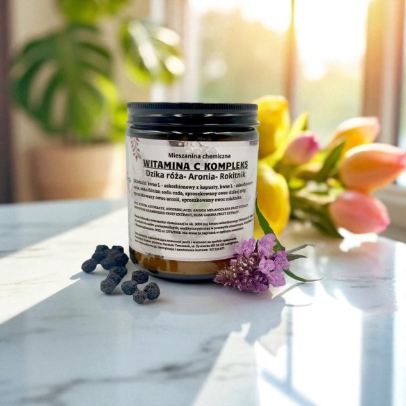 Witamina C kompleks: Dzika róża, Aronia, Rokitnik -  250g