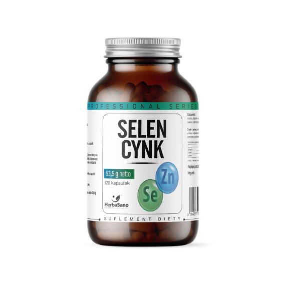 Selen + Cynk - suplement diety - 120 kapsułek - HerbaSano