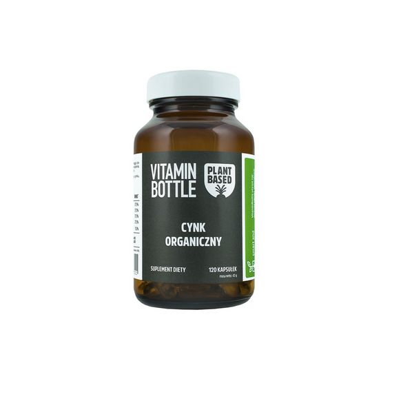 Cynk Organiczny - suplement diety - 120 kapsułek - Vitamin Bottle
