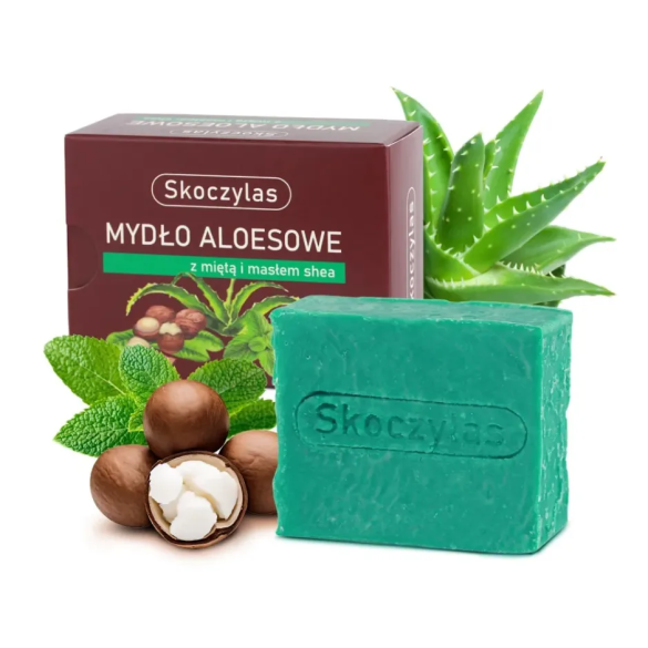 MYDŁO aloesowe z miętą i masłem shea - 100 g