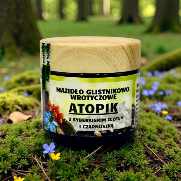 Mazidło Glistnikowo – Wrotyczowe „ATOPIK” z syberyjskim złotem i czarnuszką