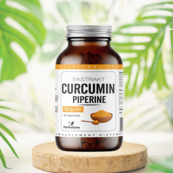 Curcumin piperine ekstrakt - suplement diety - 60 kapsułek - HerbaSano